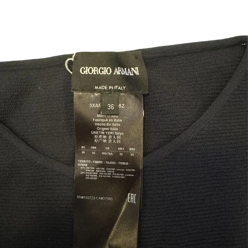 Giorgio Armani Women's Navy Short Sleeve Top (Can436)